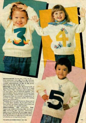 AWW 0792 - Number Knits - gallery image - 3 4 and 5