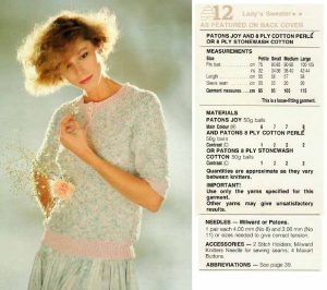 Patons Joy Book 774 - 12 ladys sweater