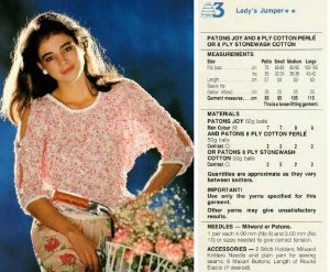 Patons Joy Book 774 - 3 ladys jumper