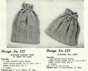 Myart 6 - design 127 and 128 - tea cosies