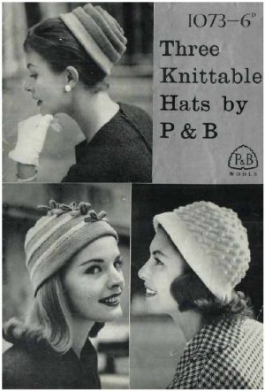 PB 1073 - Three knittable hats by pb - product image - front cover