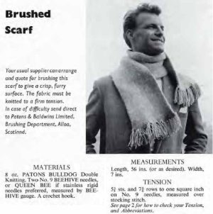 PB 744 - coat pullover scarf sweater - brushed scarf