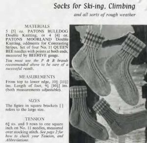 PBSC7 - Handknits for out of doors - socks for skiing or climbing