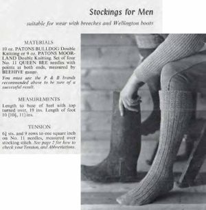 PBSC7 - Handknits for out of doors - stockings for men