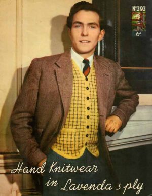 Lavenda 292 - mans waistcoat - front cover