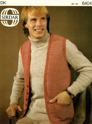 Sirdar 6404 - Mans sweater and waistcoat - product image