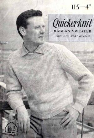 Quickerknit 115 - raglan sweater - product image - front cover