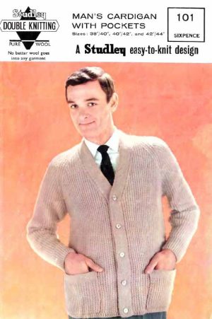 Studley 101 - Mans cardigan with pockets - product image - front cover