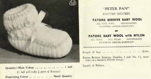 Patons c15 - 22 different bootee designs - peter pan