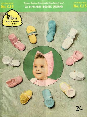 Patons c15 - 22 different bootee designs - product image - front cover